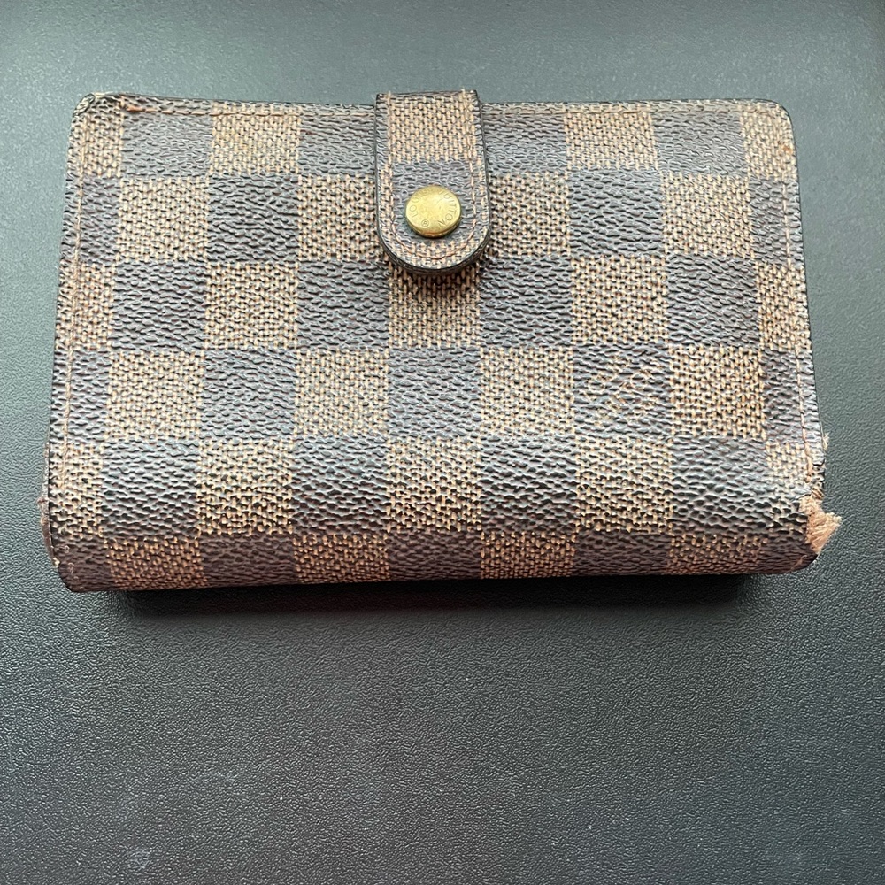 AUTHENTIC Louis Vuitton Damier Ebene Kisslock Wallet #lv #wallet #damier